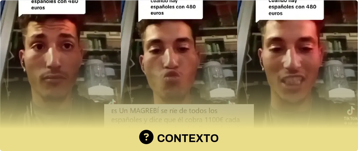 Qué sabemos del vídeo de un "magrebí" diciendo que cobra una ayuda de 1.100 euros