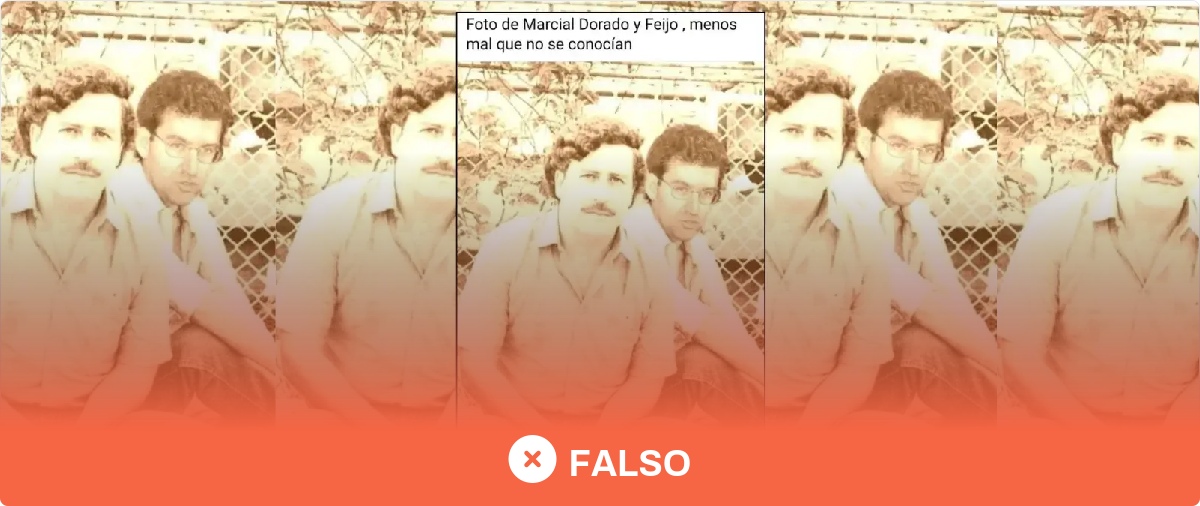 No, no es una fotografía de Feijóo y Marcial Dorado juntos: es un montaje