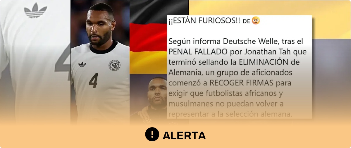 La supuesta "recogida de firmas" para expulsar a "africanos" y "musulmanes" de la selección de Alemania: no hay rastro y DW niega haberlo publicado
