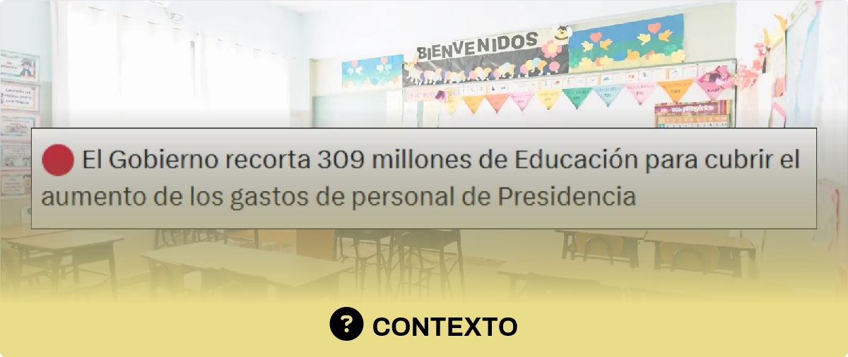 Qué sabemos sobre si el Gobierno “recorta” 390 millones de euros de Educación para cubrir el aumento del gasto de personal en Presidencia