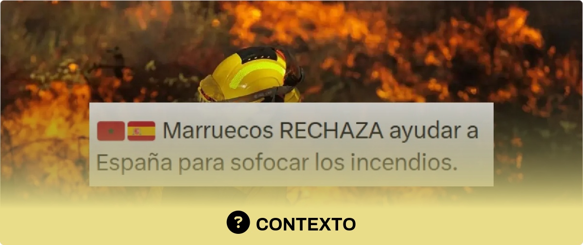 No hay rastro de que Marruecos haya rechazado ayudar a España a sofocar los incendios a 27 de julio de 2026: se difunde sin pruebas y el Ministerio del Interior lo niega
