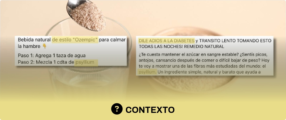 Cura de la diabetes ni un Ozempic "natural": qué es el psyllium y cuándo puede ser útil su consumo·Maldita.es - Periodismo para que no te la cuelen
