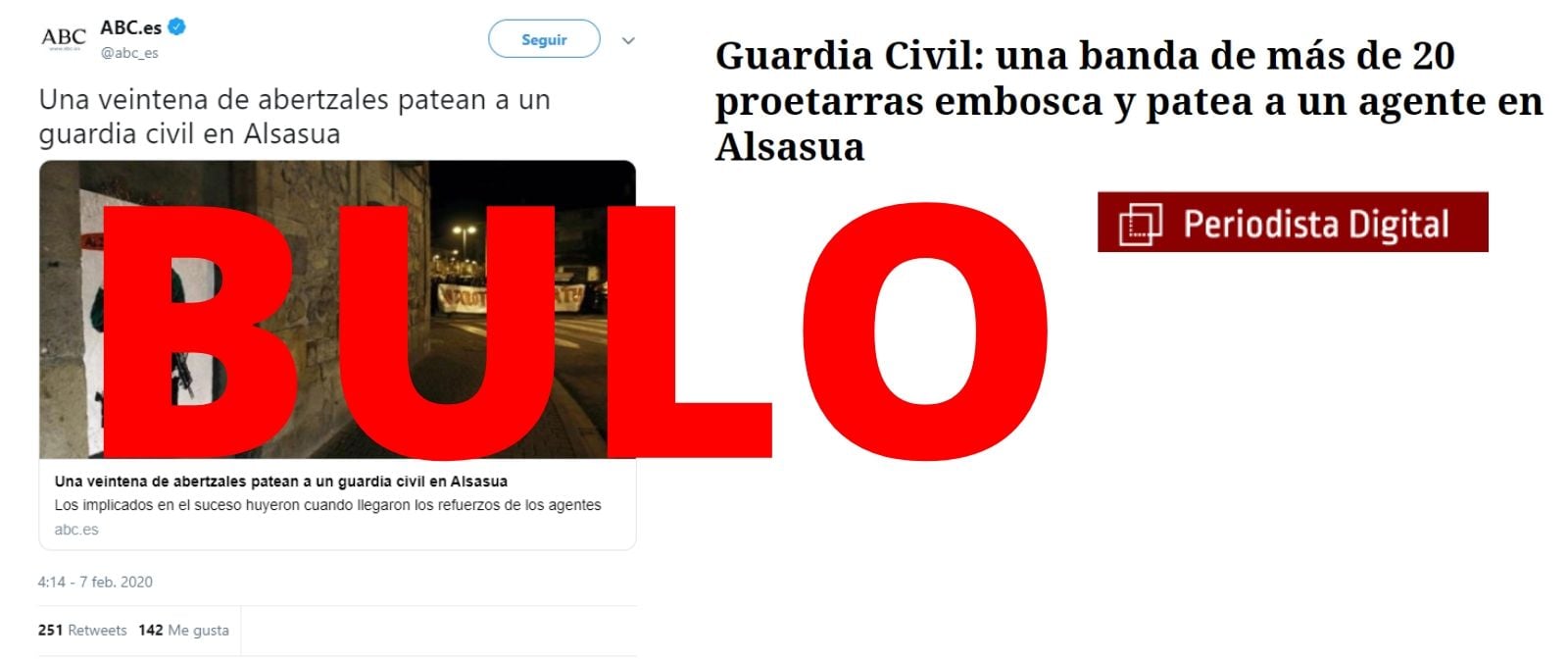 Image accompanying Una veintena de abertzales patean a un guardia civil en Alsasua