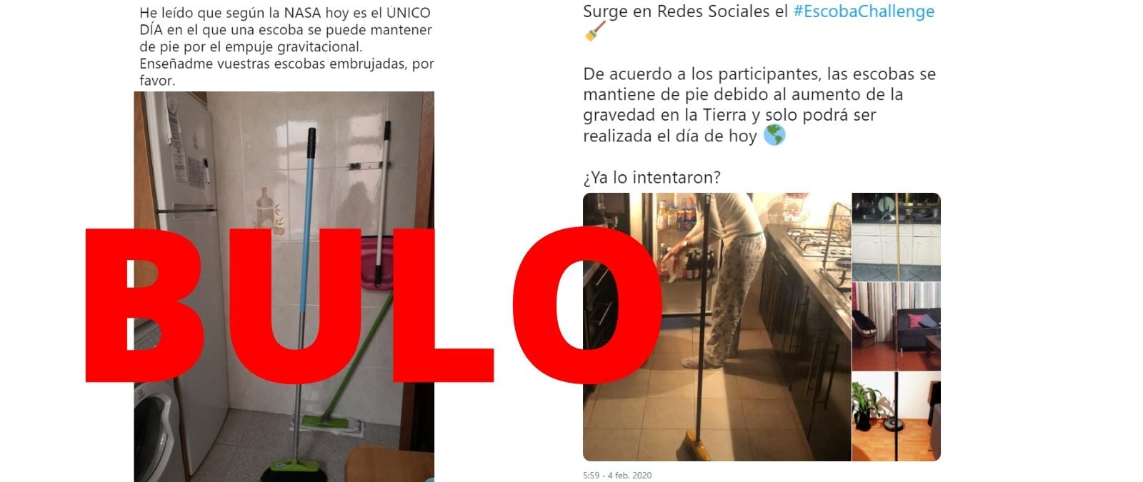 Image accompanying Las escobas se mantienen de pie solas por el aumento de la gravedad de la Tierra