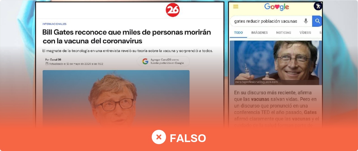 No, a junio de 2026 Bill Gates no ha dicho que más de 700.000 personas morirán por la vacuna contra la COVID-19