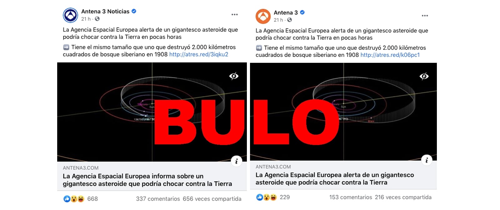 Image accompanying La Agencia Espacial Europea (ESA) alerta de un gigantesco asteroide que podría chocar contra la Tierra en pocas horas