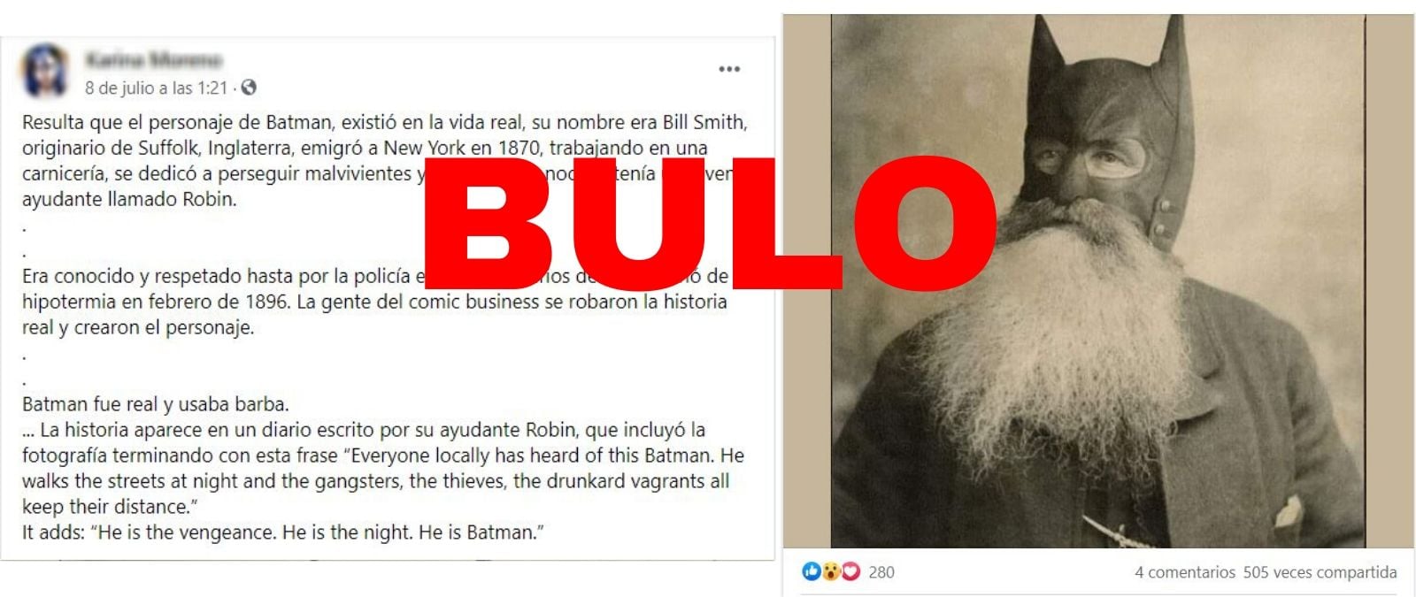 Image accompanying Batman existió en la realidad y su nombre era Bill Smith