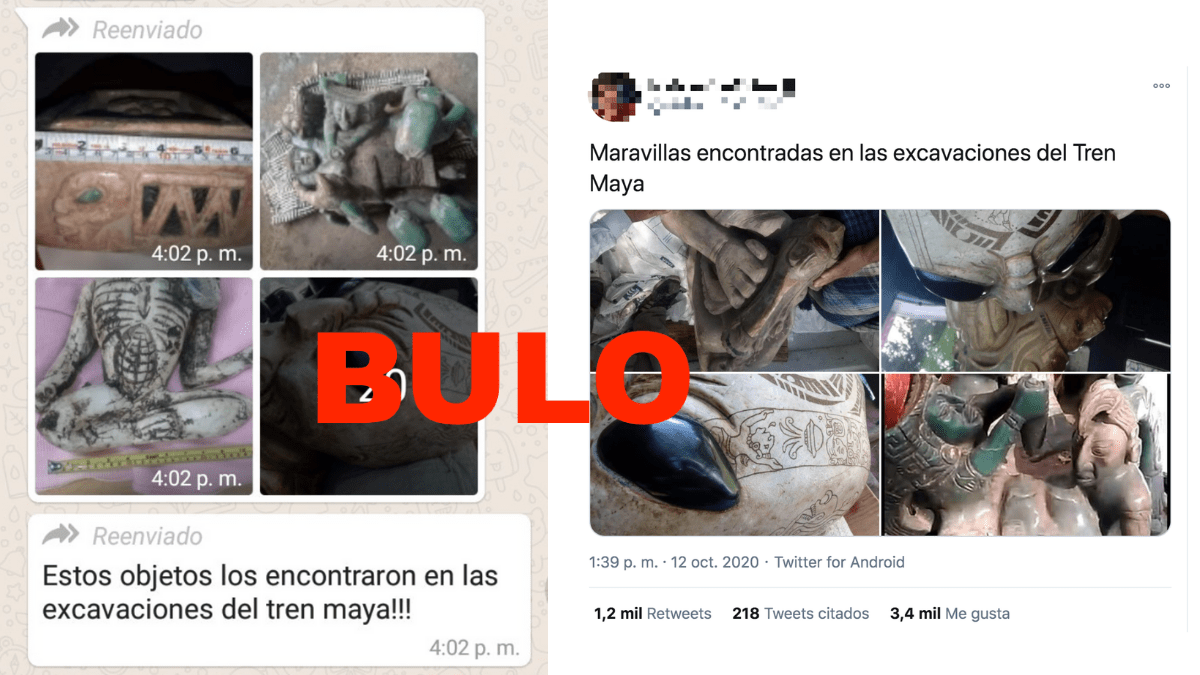 Image accompanying Encuentran figuras de aliens en las excavaciones del Tren Maya en México.