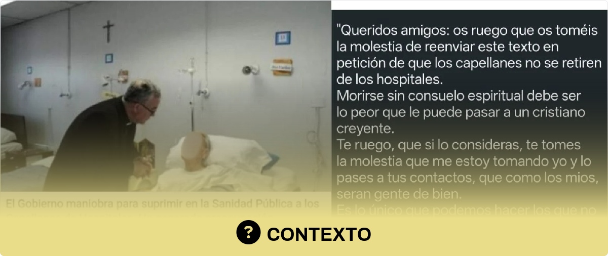 Qué sabemos sobre si el Gobierno "maniobra" para "suprimir" a los capellanes de hospitales