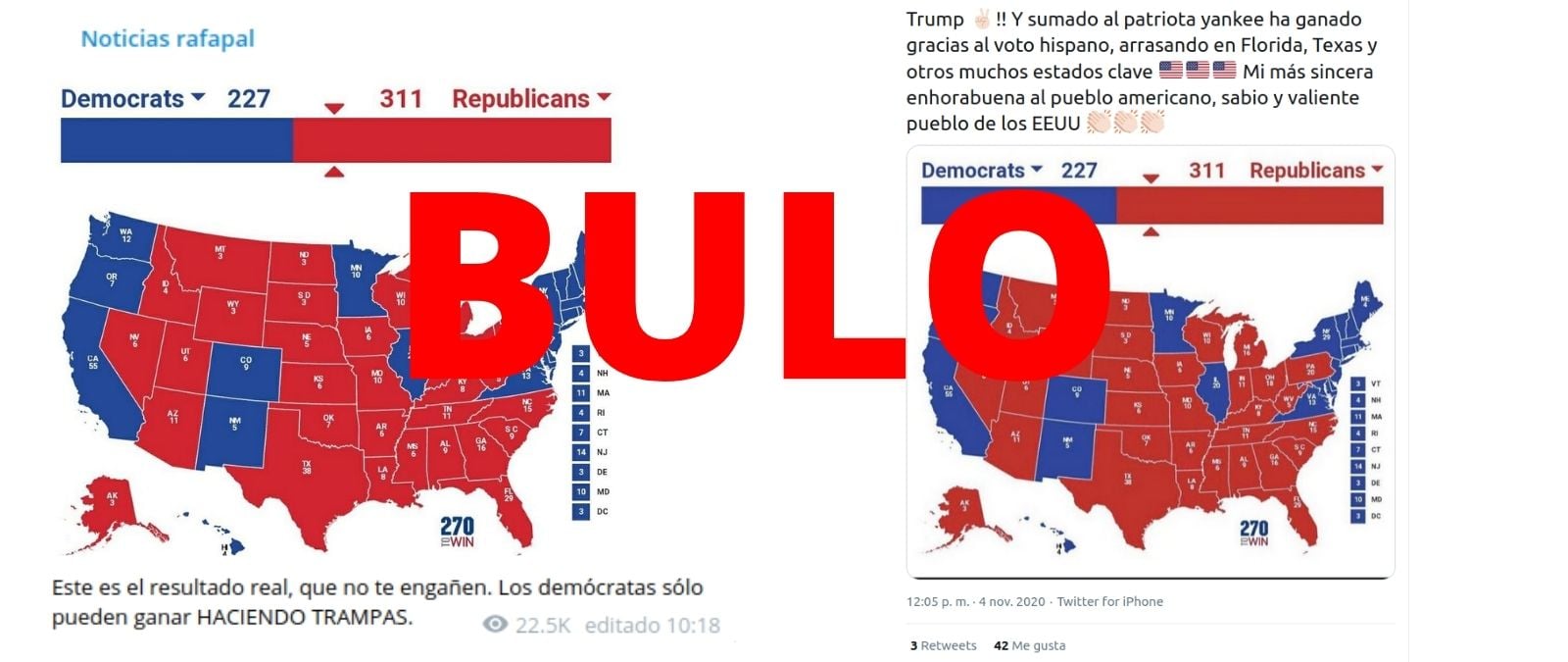 Image accompanying Este es el resultado real, que no te engañen. Los demócratas sólo pueden ganar HACIENDO TRAMPAS.