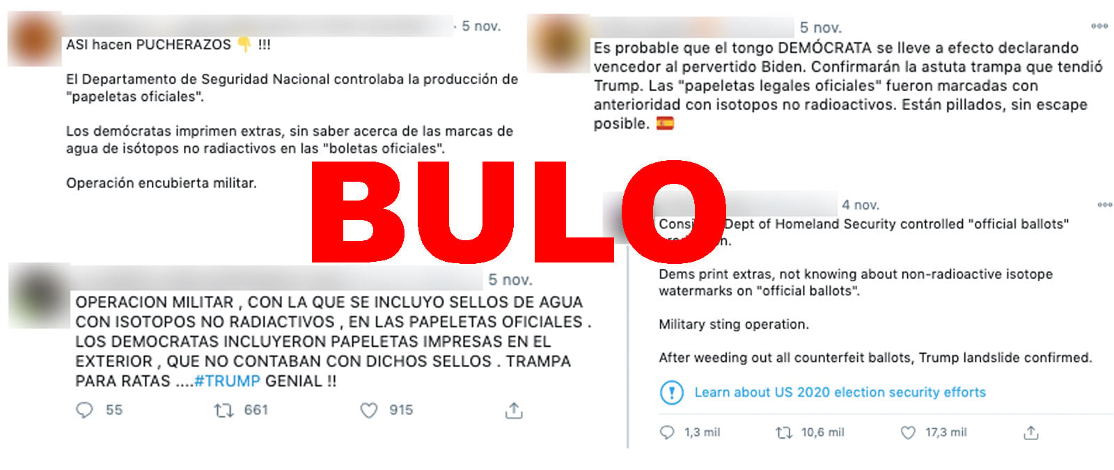 Image accompanying El Departamento de Seguridad Nacional hizo una operación militar al poner una marca de agua de isótopos no radioactivos en las papeletas oficiales