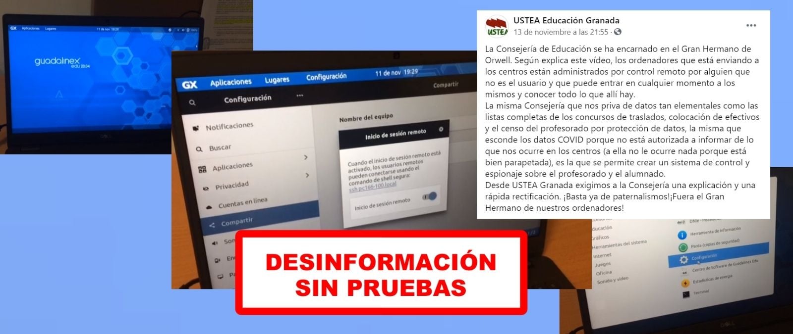 Image accompanying La Junta de Andalucía distribuye ordenadores al profesorado y alumnado con el inicio de sesión remoto encendido para espiar los equipos
