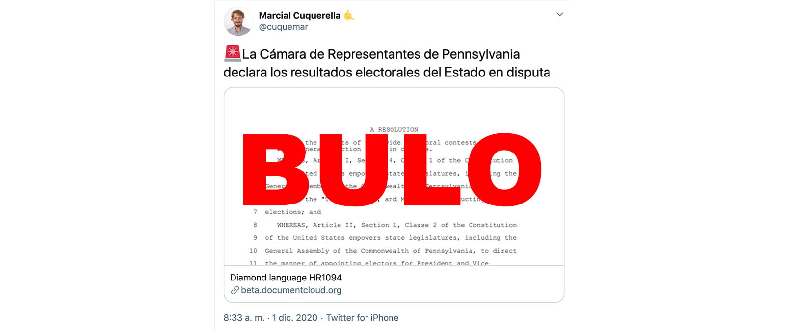 Image accompanying La Cámara de Representantes de Pensilvania declara los resultados electorales del Estado en disputa.