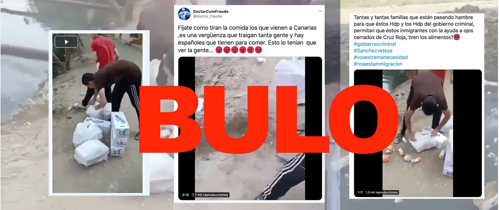 Image accompanying Dos inmigrantes recién llegados a Canarias tiran comida al río