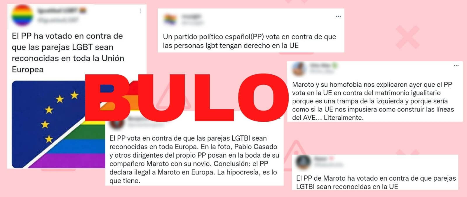 No, el Partido Popular no ha votado en contra de que las parejas homosexuales sean reconocidas en toda la Unión Europea se abstuvieron en la votación · Maldita.es