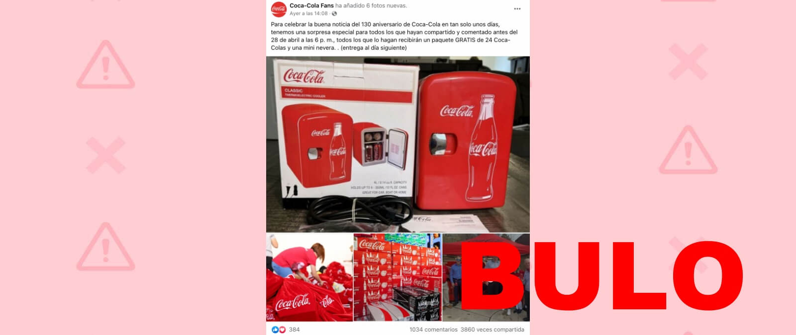 Coca-Cola no está regalando una mini nevera en WhatsApp: es una