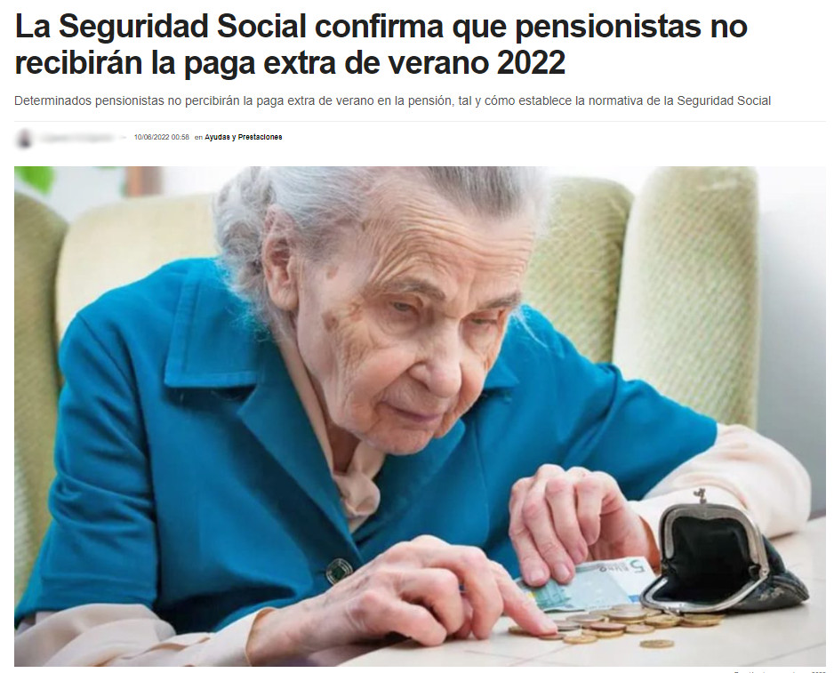 Cuándo y cómo pensionistas las pagas extra · Maldita.es Periodismo para que no te la