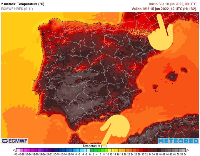 fiabilidad Alérgico Sur oeste Los colores de los mapas del tiempo en la ola de calor · Maldita.es -  Periodismo para que no te la cuelen