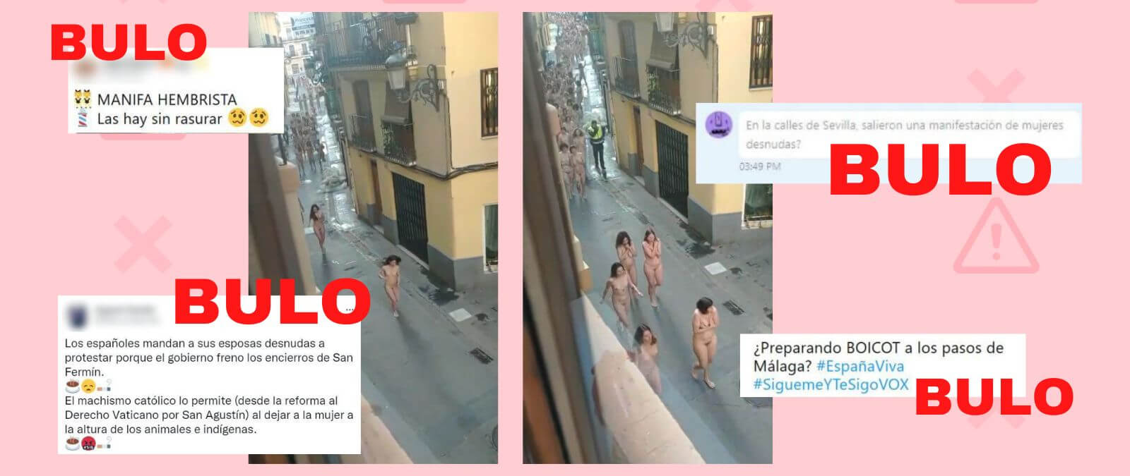 El vídeo de una acción artística en Valencia con mujeres desnudas corriendo  que se utiliza frecuentemente para desinformar · Maldita.es - Periodismo  para que no te la cuelen
