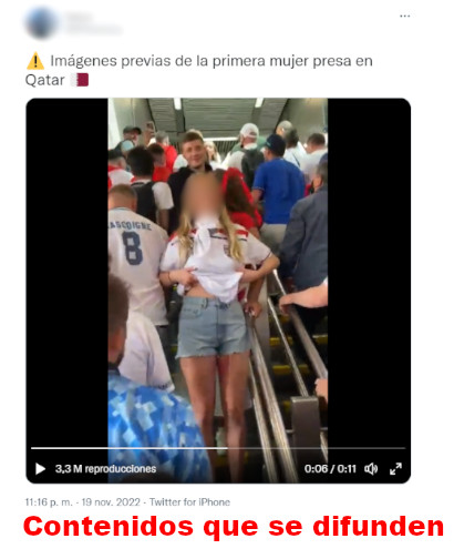 No, este vídeo de una aficionada levantándose la camiseta no ha sido grabado en el Mundial de Fútbol de Catar: circula 2021 · Maldita.es - Periodismo para que no te la cuelen