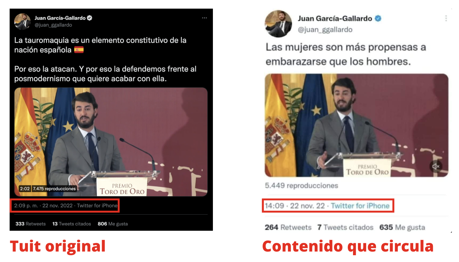 García no tuiteado "mujeres más a embarazarse que hombres” · Maldita.es - Periodismo para que no te la