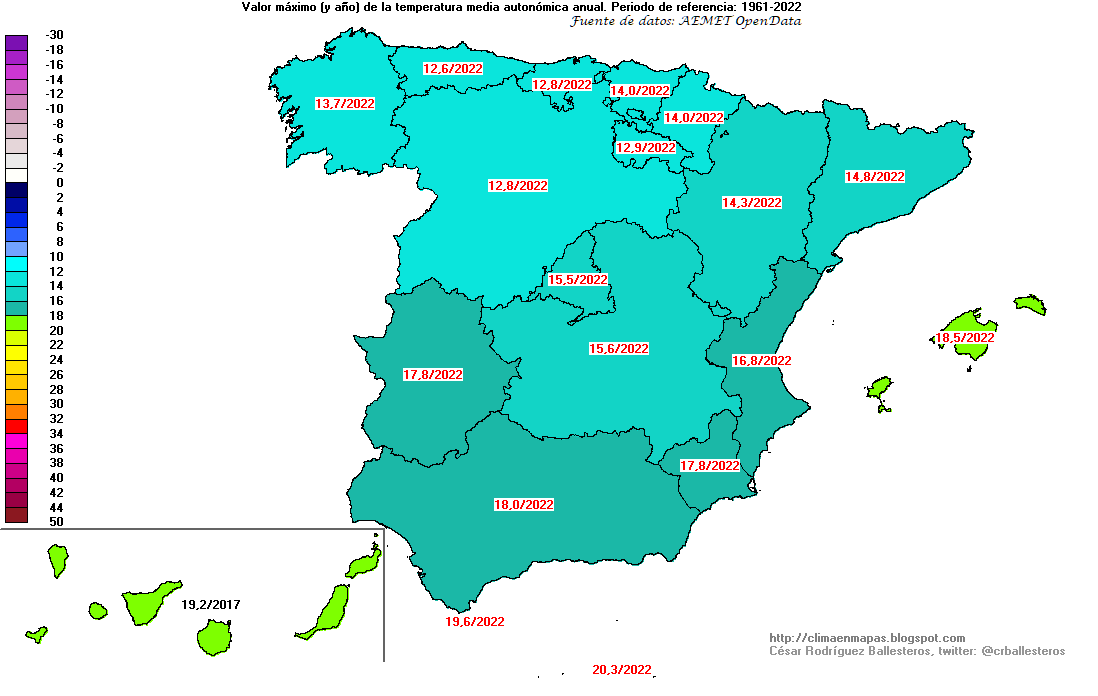 hacer los deberes en Desgracia 2022 ha sido el año más cálido en las provincias españolas peninsulares -  Maldita.es