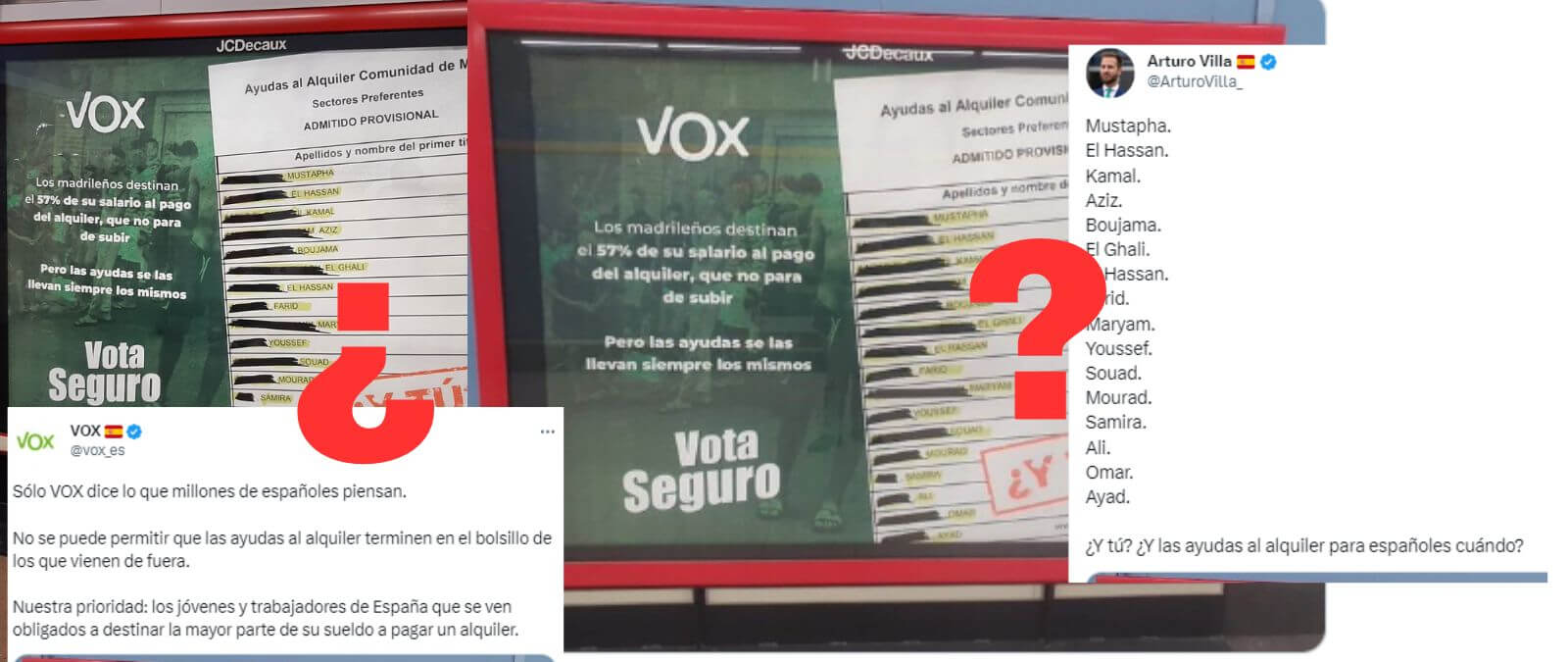 ¿Qué sabemos del cartel de las ayudas al alquiler de la Comunidad de Madrid que ha colgado Vox?