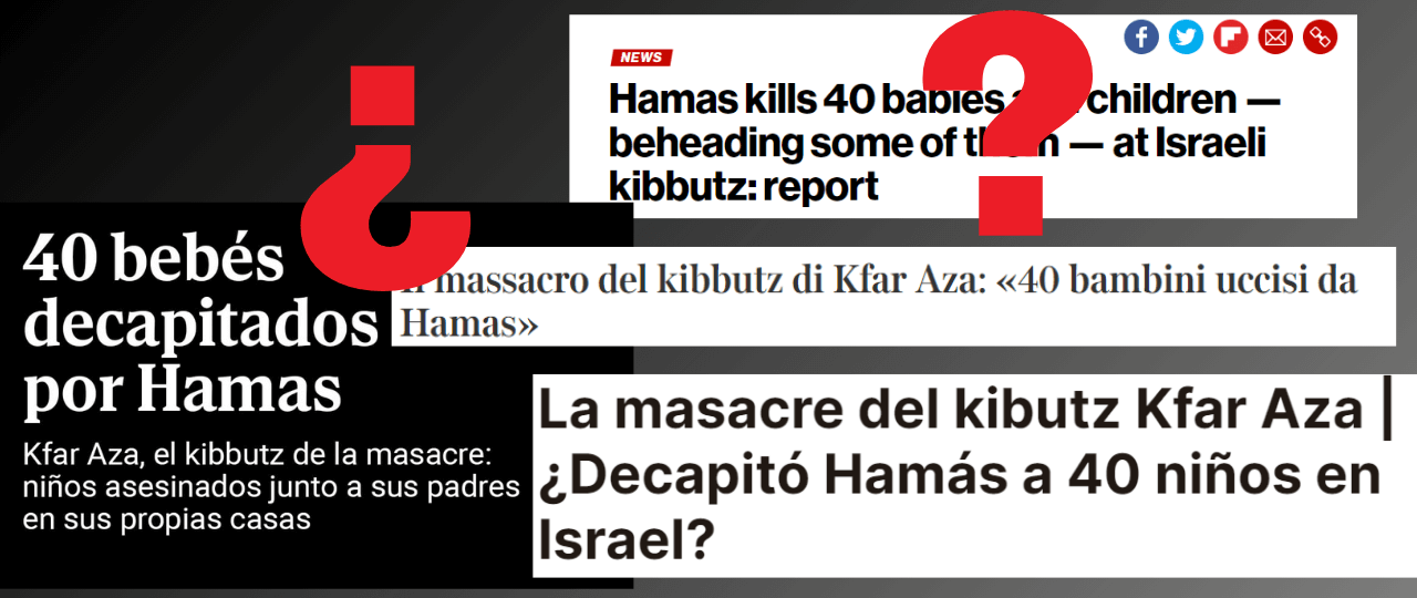 Qué sabemos sobre los supuestos 40 bebés decapitados por Hamás en Israel