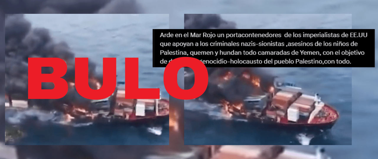 No, este vídeo no es de un barco estadounidense en llamas frente a Yemen: es Sri Lanka en 2021
