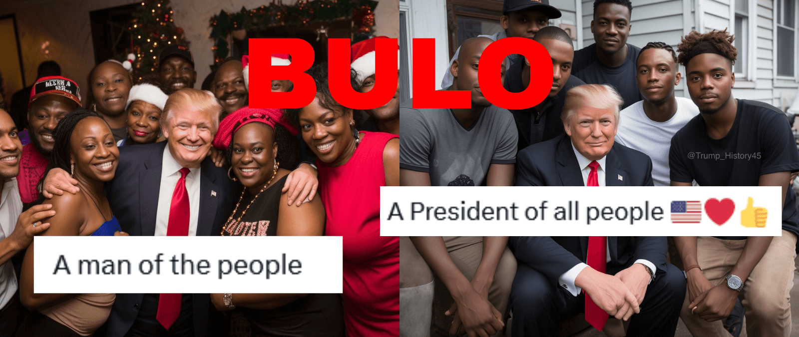 No, estas imágenes de Donald Trump con personas negras no son reales