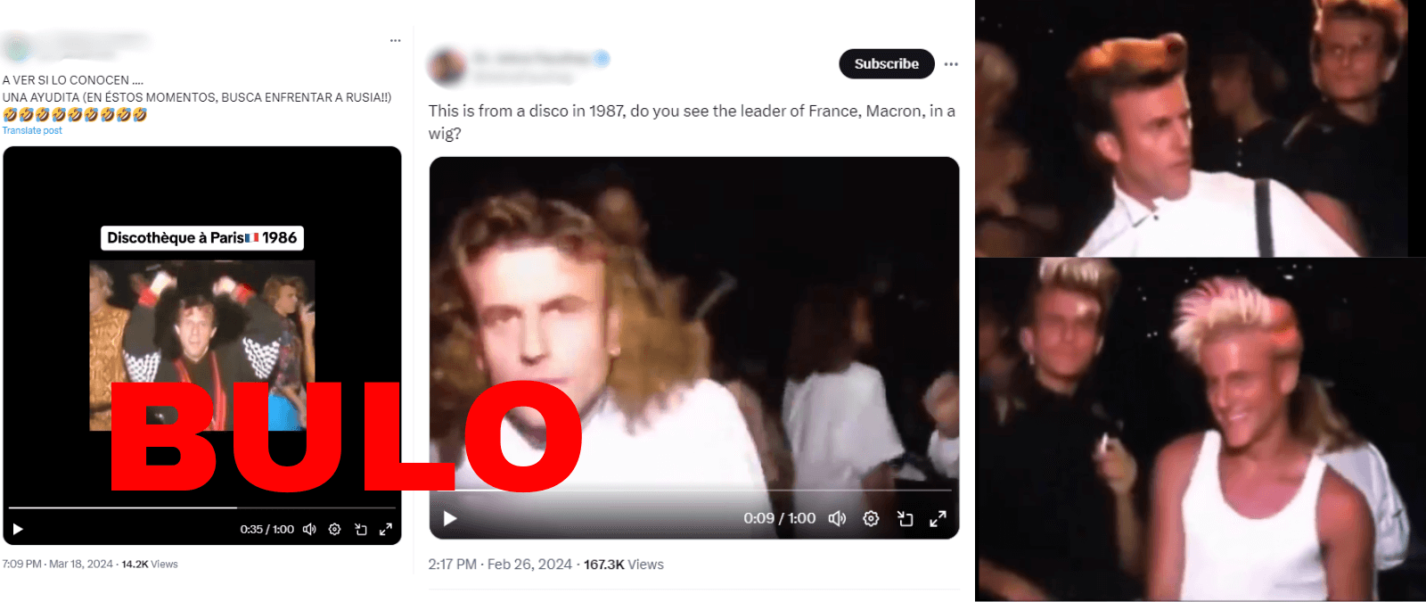 No, este vídeo no es de Emmanuel Macron bailando en los años 80 en una discoteca