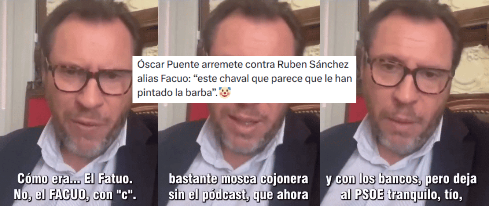 El vídeo en el que Óscar Puente ataca a Rubén Sánchez, portavoz de Facua: es una campaña promocional de un podcast sobre fraudes que se publicó en febrero de 2023
