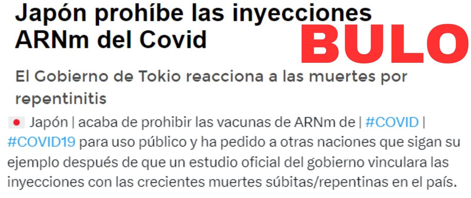 No, Japón no ha prohibido las vacunas de ARNm contra la COVID-19