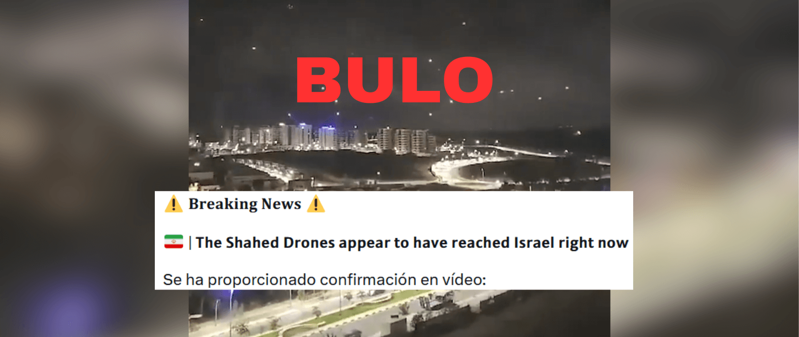 No, este vídeo no es de la ofensiva de Irán a Israel con drones: se grabó en octubre de 2023 al inicio de los ataques entre Hamás e Israel