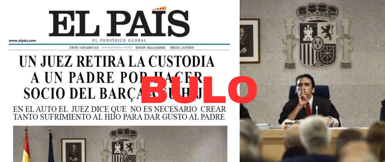 No, El País no ha publicado que un juez ha retirado la custodia a un padre por hacer socio del Barça a su hijo: es un montaje