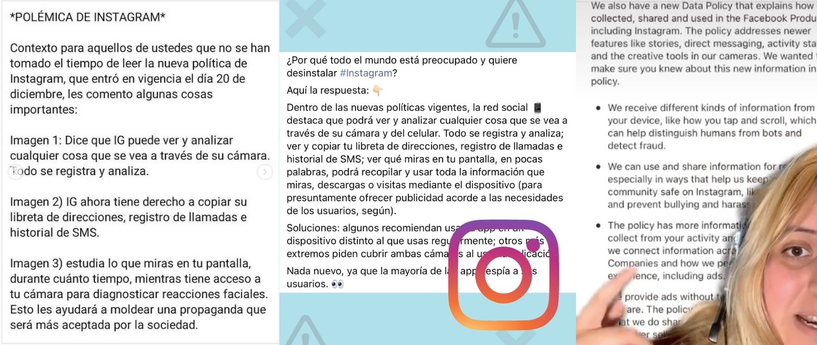La polémica por la supuesta nueva política de datos de Instagram: qué dice para qué se la cámara y qué datos registra · Maldita.es Periodismo para que no te