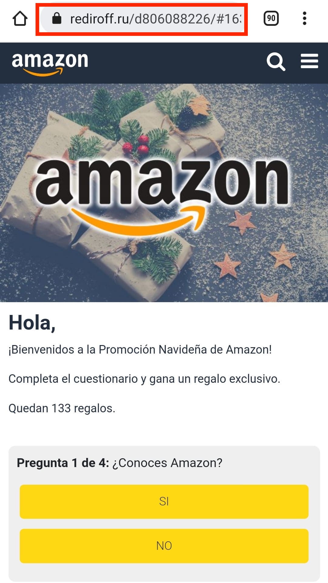 Cuidado con el supuesto de regalos navideños de Amazon que llega por WhatsApp: es 'phishing' · Periodismo para que no la cuelen